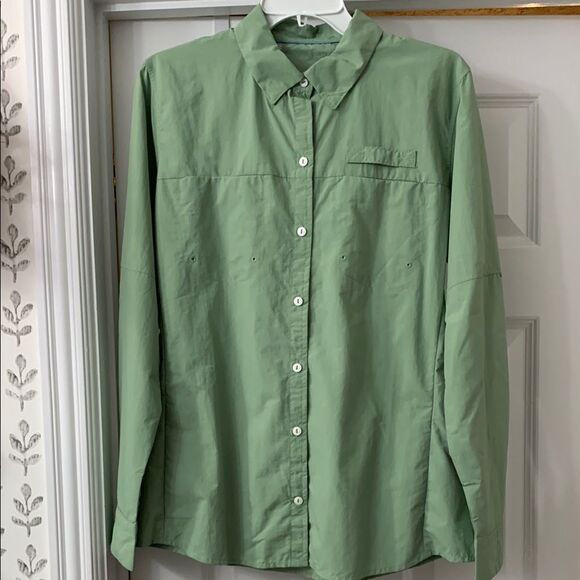 Amazon Essentials Green Lightweight Button up Shirt - Picture 1 of 8